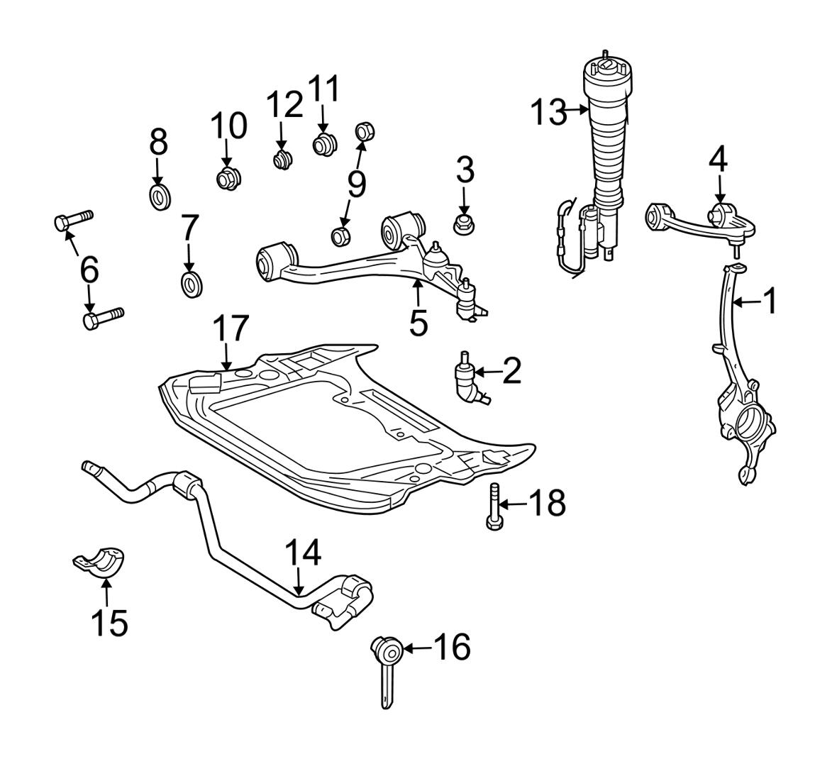 Mercedes Control Arm Bushing - Front Lower Rearward 2203332714